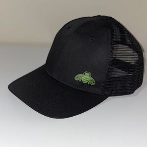 Black Patron Cap with Green Logo